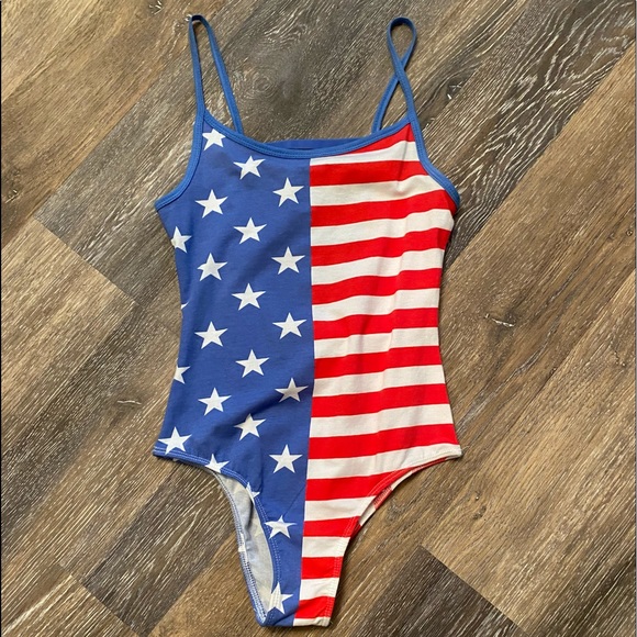 American Flag Print Bodysuit - Picture 8 of 9